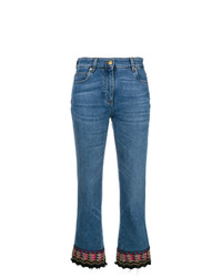 Синие джинсы-клеш от Etro