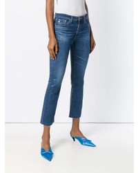 Синие джинсы-клеш от AG Jeans