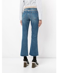 Синие джинсы-клеш от MSGM