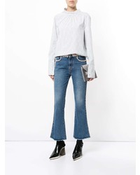 Синие джинсы-клеш от MSGM