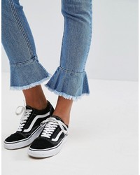 Синие джинсы-клеш от Monki