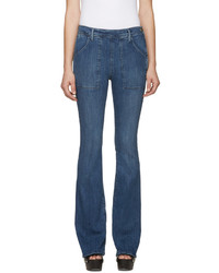Синие джинсы-клеш от Frame Denim