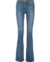 Синие джинсы-клеш от Frame