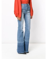 Синие джинсы-клеш от Amapô