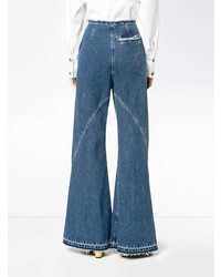 Синие джинсы-клеш от Esteban Cortazar