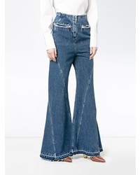 Синие джинсы-клеш от Esteban Cortazar