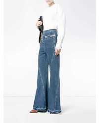 Синие джинсы-клеш от Esteban Cortazar