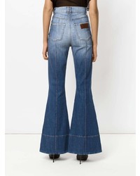 Синие джинсы-клеш от Amapô