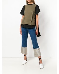 Синие джинсы-клеш от Loewe