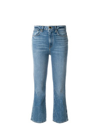 Синие джинсы-клеш от Khaite