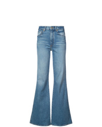 Синие джинсы-клеш от Khaite