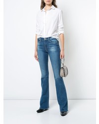 Синие джинсы-клеш от Frame Denim