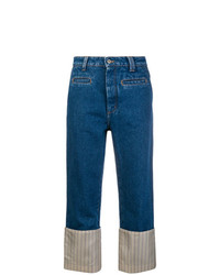 Синие джинсы-клеш от Loewe