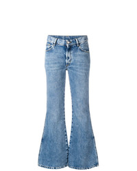 Синие джинсы-клеш от Maison Margiela