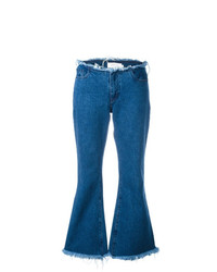 Синие джинсы-клеш от MARQUES ALMEIDA