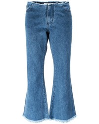 Синие джинсы-клеш от MARQUES ALMEIDA
