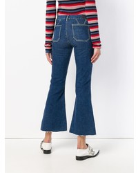 Синие джинсы-клеш от MiH Jeans