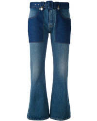 Синие джинсы-клеш от MM6 MAISON MARGIELA