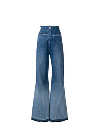 Синие джинсы-клеш от Philipp Plein