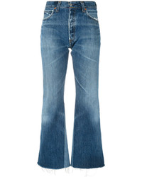Синие джинсы-клеш от RE/DONE