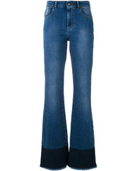 Синие джинсы-клеш от RED Valentino
