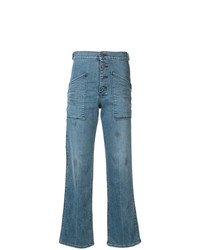 Синие джинсы-клеш от RtA