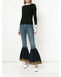 Синие джинсы-клеш от Tu Es Mon Trésor