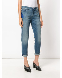 Женские синие джинсы с вышивкой от 7 For All Mankind