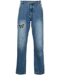Мужские синие джинсы с вышивкой от HONOR THE GIFT