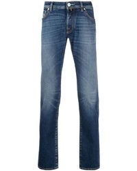 Мужские синие джинсы с вышивкой от Jacob Cohen