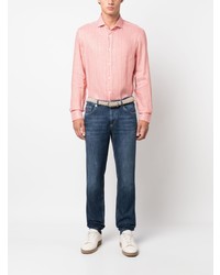 Мужские синие джинсы с вышивкой от Brunello Cucinelli