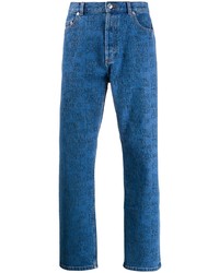 Мужские синие джинсы с принтом от A.P.C.