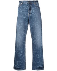 Мужские синие джинсы с принтом от BARROW