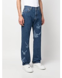 Мужские синие джинсы с принтом от 3PARADIS