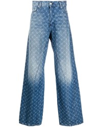 Мужские синие джинсы с принтом от Domenico Formichetti