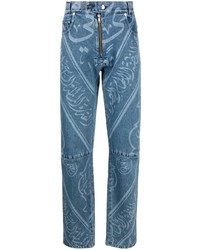 Мужские синие джинсы с принтом от Gmbh