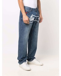 Мужские синие джинсы с принтом от Icecream