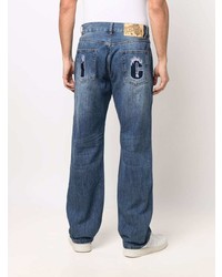 Мужские синие джинсы с принтом от Icecream