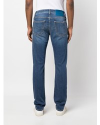 Мужские синие джинсы с принтом от Jacob Cohen