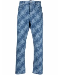 Мужские синие джинсы с принтом от Kenzo