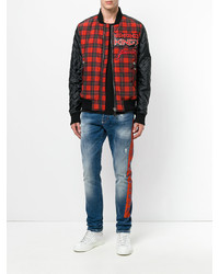 Мужские синие джинсы с принтом от Philipp Plein