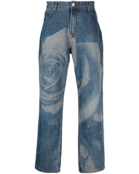 Мужские синие джинсы с принтом от MARKET