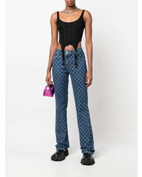 Мужские синие джинсы с принтом от Misbhv