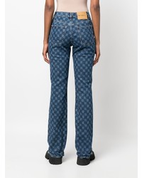 Мужские синие джинсы с принтом от Misbhv