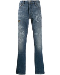 Мужские синие джинсы с принтом от Polo Ralph Lauren