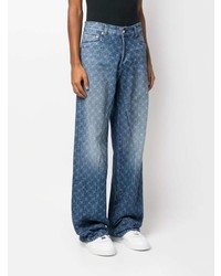 Мужские синие джинсы с принтом от Domenico Formichetti
