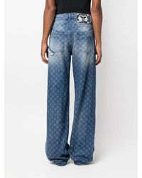 Мужские синие джинсы с принтом от Domenico Formichetti