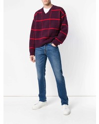 Мужские синие джинсы с принтом от Jacob Cohen