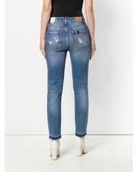 Женские синие джинсы с украшением от Liu Jo