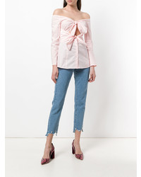 Женские синие джинсы с украшением от Jovonna